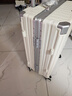 双星（doublestar）行李箱28寸大容量箱密码箱明日达拉杆箱登机箱旅行密码箱皮箱子 静雅白【加厚铝框+可坐可骑】 26英寸 【适合高中住校】 实拍图