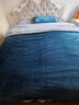 恒源祥牛奶绒秋冬四件套1.5/1.8米床单被套200*230cm蓝色水晶绒 实拍图