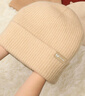 玖慕（JIUMU）山羊绒大头围保暖毛线帽秋冬羊毛针织帽冷帽冬帽堆堆帽防寒帽子女 实拍图