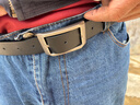 暇步士（Hush Puppies）皮带男针扣男士腰带优质荔枝纹牛皮休闲百搭裤带生日礼物送男友 实拍图