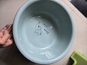 福爱家洗脸盆36中号洗衣盆洗菜盆洗脚盆学生塑料盆泡脚盆米绿蓝3只装 实拍图