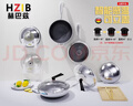 赫巴兹（HZIB）德国不粘锅316不锈钢炒锅炒菜锅具少油烟平底炒锅电磁炉燃气通用 双面屏+组合盖内径32外径 34cm 实拍图