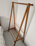 家逸实木衣架落地衣帽架卧室挂衣架可折叠置物架简约晾衣服架子 实拍图