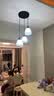 LED餐厅吊灯现代简约饭厅灯美式直圆盘三头吧台吊灯创意餐桌灯具 CD055圆盘3头 实拍图