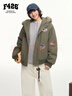 F426【赵露思同款】25年冬季新款美式复古连帽毛领派克服 军绿色 M 实拍图