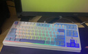 惠普K120机械手感键盘 有线发光游戏办公键盘笔记本电脑 87键舒适手感背光高颜值键盘 海盐紫 实拍图