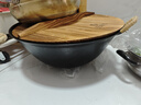 王源吉铁锅炒锅双耳苏锅王老式家用圆底无涂层手工龟纹大肚不粘炒锅40cm 实拍图