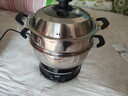 半球（PESKOE） 多功能锅多用途锅电炒锅电蒸锅电煮锅加厚食品级不锈钢电炖锅电火锅炒菜锅大功率 2.6L 26cm带蒸笼款（适用2-5人） 实拍图