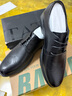 百思图通勤商务皮鞋舒适牛皮男士正装鞋婚鞋25002AM5黑色（布洛克款）42 实拍图