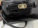CHARLES&KEITH鳄鱼纹凯莉包手提斜挎婚包包女包生日情人节礼物CK2-50270880-1 Black黑色 S 实拍图