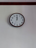康巴丝（Compas）挂钟客厅钟表 简约钟表客厅石英钟表挂墙时钟 c2877咖木色 33.5cm 实拍图