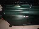 狄斯顿保罗  铝框行李箱男女新款拉杆箱万向轮拉杆箱大容量旅行箱登机密码箱 墨绿色-加厚合金框【箱体可坐人】 28英寸 实拍图