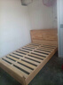 起凤广东佛山家具床实木床橡胶木现代北欧双人床主卧原木床简约风木床 单床（原木色主图款） 1500mm*2000mm  框架结构 实拍图