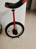 永彩独轮车儿童独轮车自行车成人独轮平衡车单轮车杂技车 红色16寸+打气筒+停车架+适合1.2-1.55米 实拍图