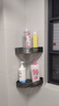 卡贝（cobbe）浴室墙上置物架卫生间毛巾挂架免打孔壁挂卫浴厕所浴巾架挂件套装 双折叠-两件套A(免钉/打孔) 实拍图