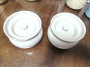 瓦罐煨汤炖盅家用商用隔水炖一人蒸蛋带盖炖罐沙县小吃陶瓷煲汤罐 【白色】两个装 500ml 实拍图