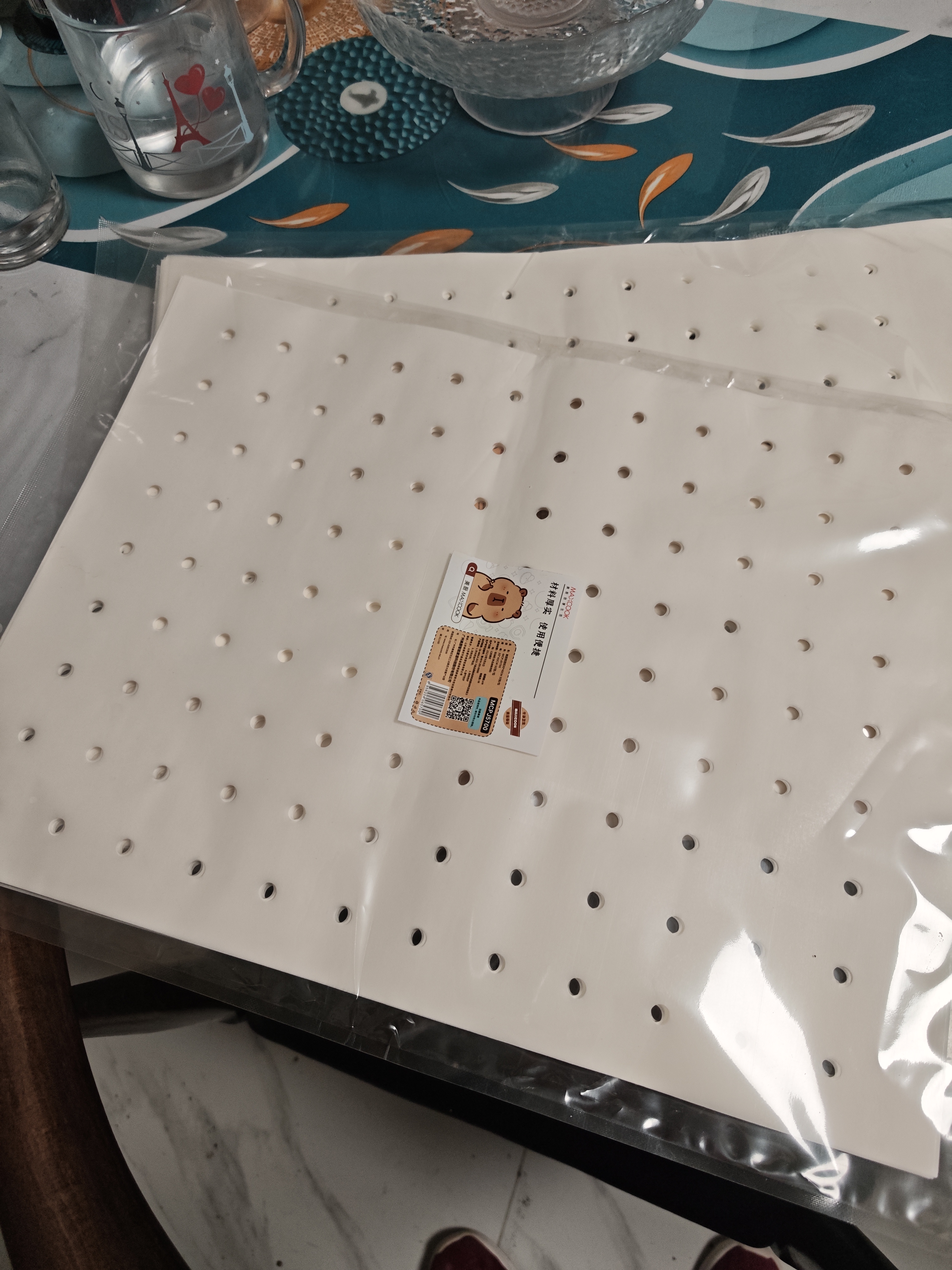 美厨（MAXCOOK）蒸笼纸包子垫纸蒸包子纸蒸笼屉纸一次性50张30*40cm 方形MCPJ5700 实拍图