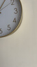 康巴丝（Compas）挂钟客厅 静音钟表客厅石英钟表挂墙时钟 C2866 白色 30.5cm直径 实拍图