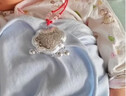中国黄金（CHINA GOLD）宝宝银手镯婴儿马年岁岁平安银镯子足银999童镯满月新生儿 约7g（蛇宝宝银锁B款） 实拍图