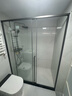 九牧（JOMOO）【定制】浴室玻璃隔断一字卫生间厕所干湿分离移门淋浴房浴屏E19 枪灰光玻 【阻尼缓冲】1.5-1.59（高1.9m） 实拍图