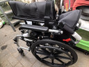 德伴轮椅老年人专用出行小型轻便折叠年轻人骨折旅行代步便携式手推车 【旗舰升级】20寸实心胎+坐宽45cm 实拍图