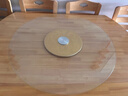 餐桌转盘家用钢化玻璃底座圆桌转盘桌面酒店餐厅家庭用旋转盘 龙凤呈祥-直径90cm 实拍图