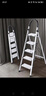 杜邦（DU PONT）梯子家用折叠铝合金梯加厚人字梯登高梯爬步安全梯扶梯楼银色5步 实拍图