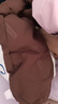 艾莱依羽绒服女假两件短款连帽宽松时尚保暖棒球服外套 蜜茶棕160 实拍图