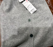 优衣库女装羊绒圆领针织短开衫479672 03 灰色 L 实拍图