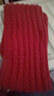 百搭韩版针织毛线红色围巾女2024圣诞冬季高级感新年礼物情侣围脖 针织围巾-酒红色-1个装-保暖 1 实拍图