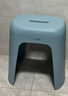 禧天龙大承重坚固防滑塑料凳子 换鞋方凳浴室凳 防滑椅子 中凳 石青 实拍图