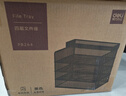 得力(deli)四层横板金属文件座 办公桌文件架置物架 文件托盘 桌面文件框收纳架 PB264黑 实拍图