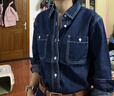 佐丹奴（Giordano）牛仔衬衫男水洗双口袋潮牌时尚长袖牛仔衬衣男18043609 实拍图