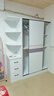 白浅【免费安装】衣柜卧室储物柜子移门衣橱简易推拉门大衣柜 【两门】1.2米主柜+边柜 实拍图