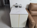 昭希 茶桌 茶台烧水壶一体桌多功能可伸缩移动小户型阳台喝茶桌椅组合 雪山白岩板茶桌 白色框架 实拍图