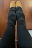 SIINSIIN【专享】喇叭裤女加绒24年鲨鱼裤黑色微喇瑜伽裤 【中暖小个子款】显瘦黑 （8℃-15℃） M (100-120斤) 实拍图