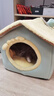 贝初众狗窝保暖中小型犬封闭式狗屋冬季猫窝可拆洗狗房子四季通用宠物床 浅绿房子窝【加厚保暖】 M-38*33*38cm（适合12斤内宠物） 可拆洗/柔软舒适大空间 实拍图