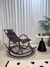 温家瑞亚摇摇椅躺椅成人藤编椅午休阳台家用休闲可睡觉客厅老人专用逍遥椅 标准款宽藤双层加厚-条纹棕 实拍图