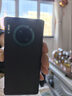 正件适用华为mate30pro手机壳mate30e pro保护套真素皮5G智能休眠视窗翻盖全包防摔(素皮后盖手机) 黑 实拍图