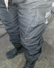 头号青年工装裤子男秋冬季潮牌宽松胖子运动加肥大码男装休闲裤男 黑 XL 实拍图