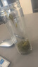 青苹果耐热玻璃茶水分离双层泡茶杯 一键开盖送领导送老师送老公送长辈 实拍图