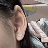 芯奢纯银999足银针蝴蝶耳钉女士耳骨钉高级耳环精致小巧养耳洞不过敏 一对+精美礼盒 实拍图