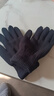 黑色双层毛线手套加绒纯黑色五指加厚保暖针织手套 黑色双层毛线手套 实拍图