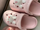 牧童儿童拖鞋夏男宝宝洞洞鞋软底女童卡通洗澡婴幼儿家居鞋萌兔粉180 实拍图