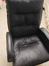 英斯迪尔（INSDEA）家用老板椅舒适久坐办公椅电脑椅可躺靠背椅书房书桌商务沙发座椅 黑色+脚踏-纳米皮【高弹海绵】 钢制脚 实拍图