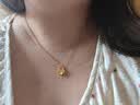 中国黄金（CHINA GOLD）四叶草黄金项链女士足金吊坠挂坠生日中秋节礼物送女朋友老婆 足金吊坠约0.5g*配镀金色银链【甄选礼盒】 实拍图