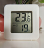 家用电子温湿度计 室内干湿家用温湿度显示器迷你便携高精度壁挂式静音 白色精致款-1个 实拍图