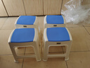 好尔塑料凳子客厅厨房可叠摞家用高凳子加厚防滑板凳子高40蓝色1个装 实拍图