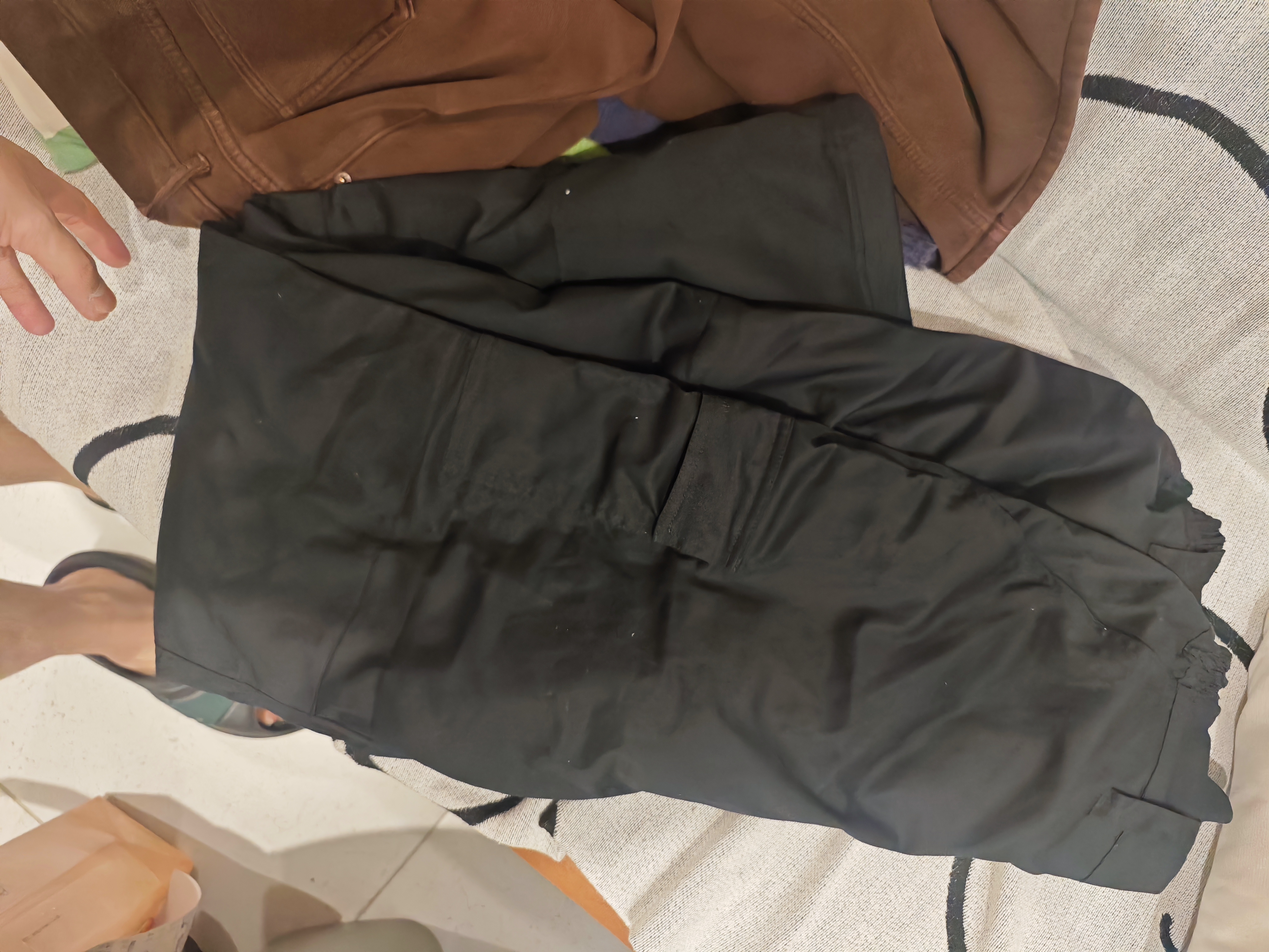 迪卡侬（DECATHLON）户外运动时尚休闲裤长裤工装男秋摇粒绒抓绒加绒保暖裤SOL 摇粒绒内里 - 经典黑 XXL 实拍图
