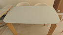 冬熊大象腿餐桌原木奶油风实木岩板餐桌家用桌子日式小户型 1.4米餐桌+椅*4（原木/贝壳椅） 【进口白蜡木】纯白色哑光桌面 实拍图